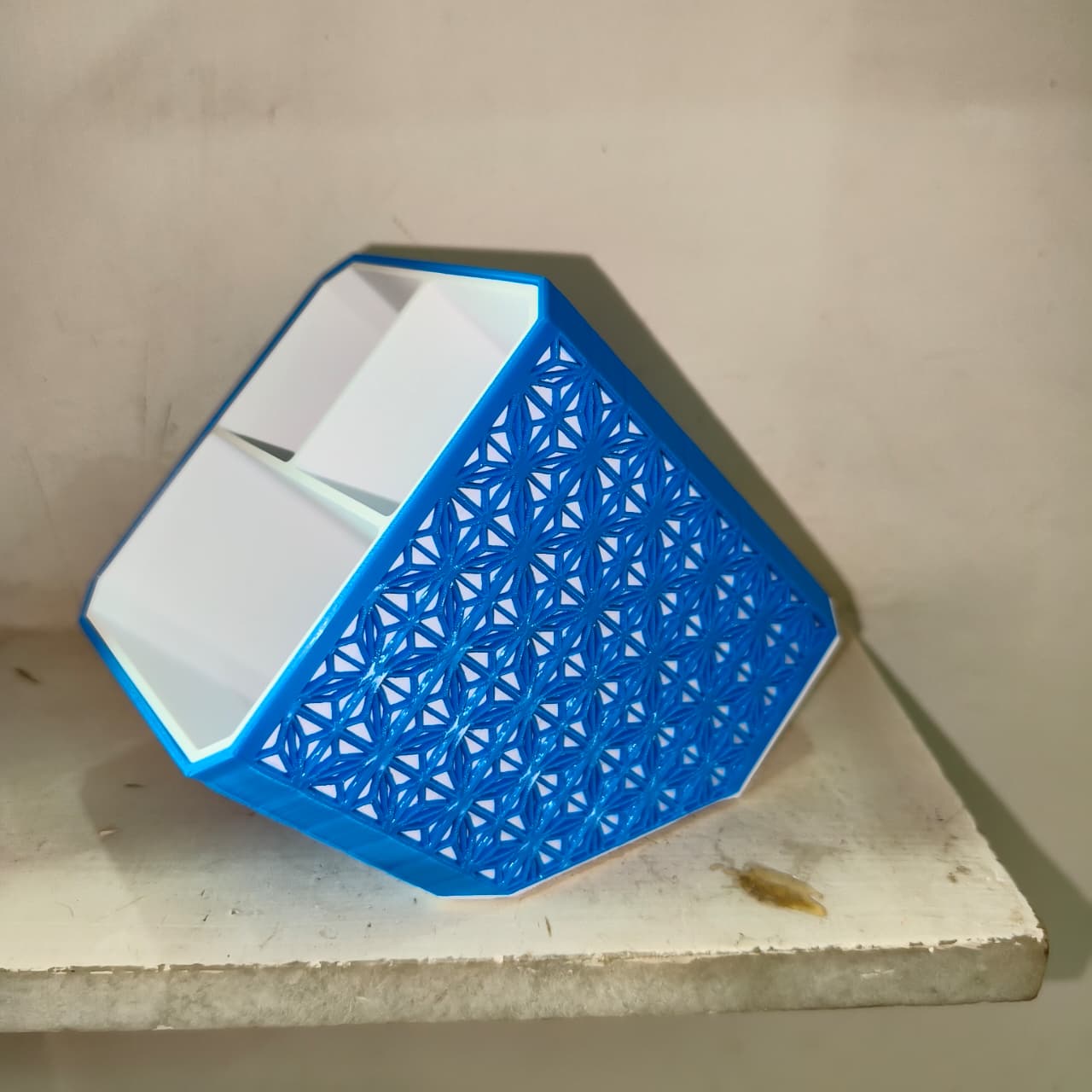 Kumiko Desk Organizer – Geometric Desktop Organizer for Office & Study