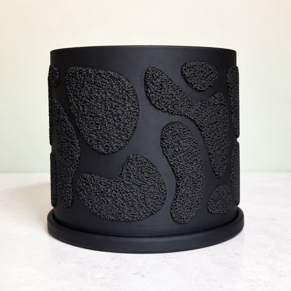 HARSIO Terrapebble Planter – 3.5 Inch Textured Minimal Desk Decor