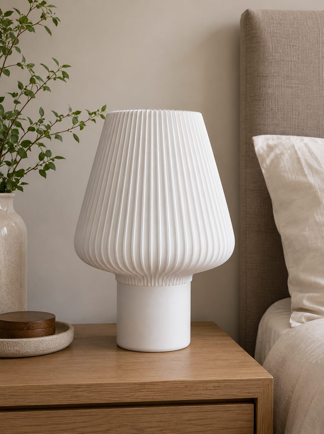 Aurora Pleated Table Lamp – 3D Printed Designer Lamp with Custom Color Combinations