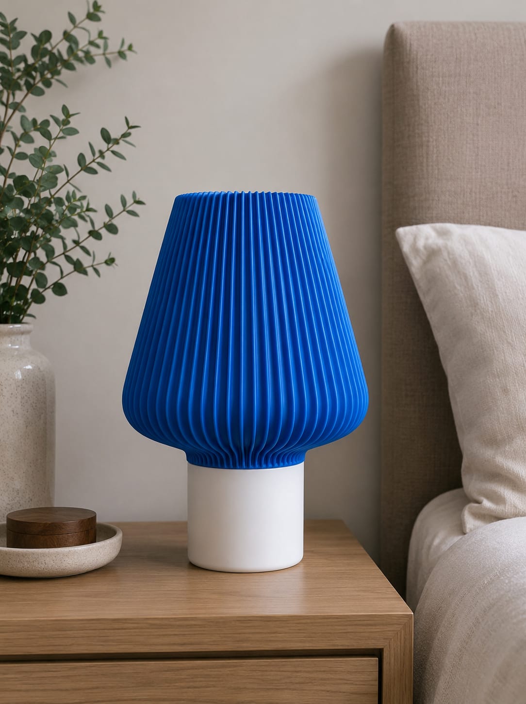 Aurora Pleated Table Lamp – 3D Printed Designer Lamp with Custom Color Combinations