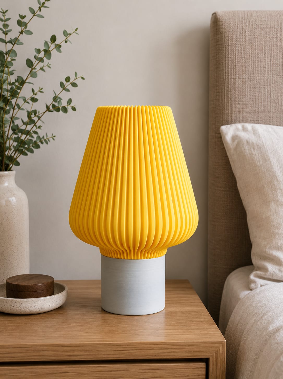 Aurora Pleated Table Lamp – 3D Printed Designer Lamp with Custom Color Combinations