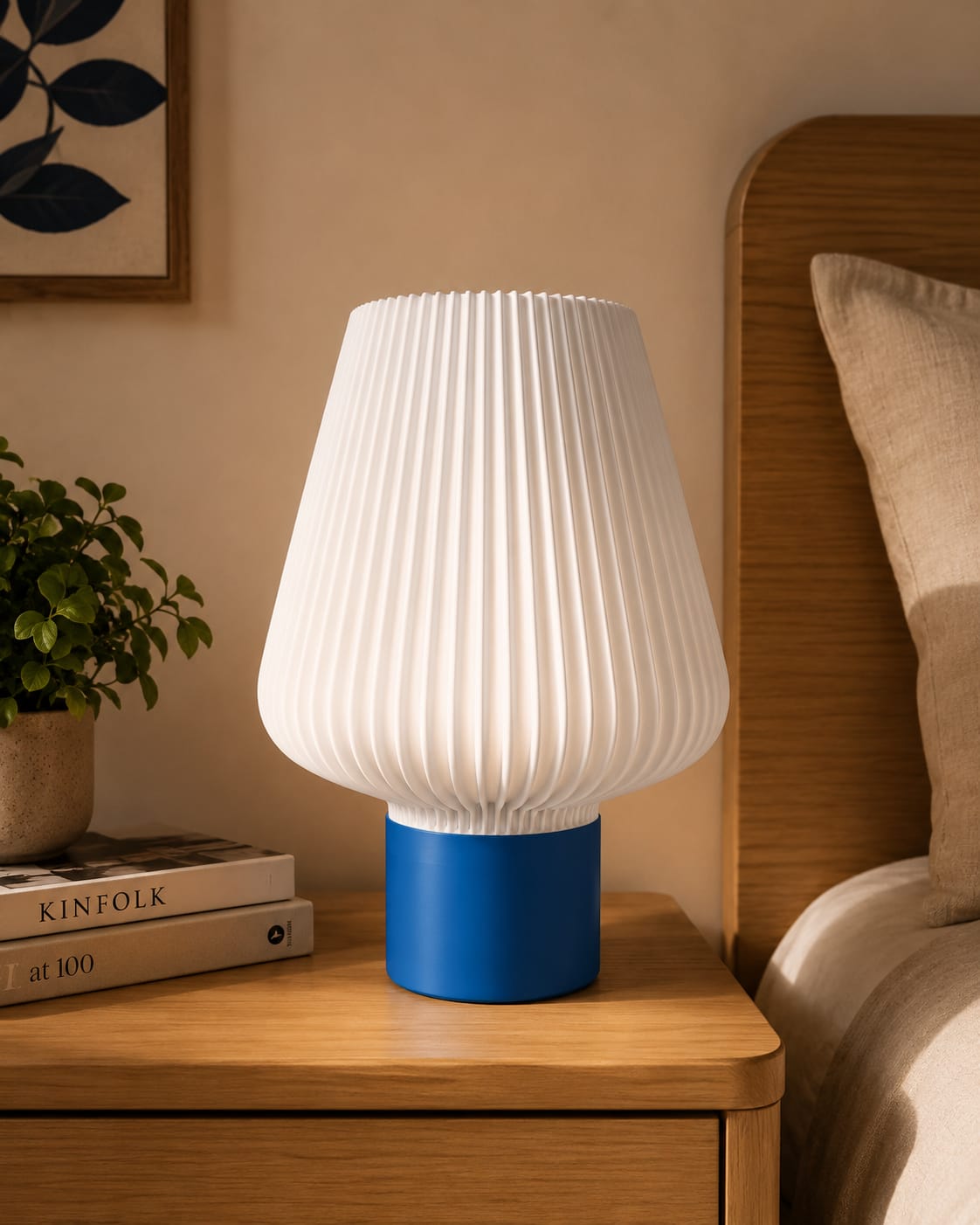Aurora Pleated Table Lamp – 3D Printed Designer Lamp with Custom Color Combinations