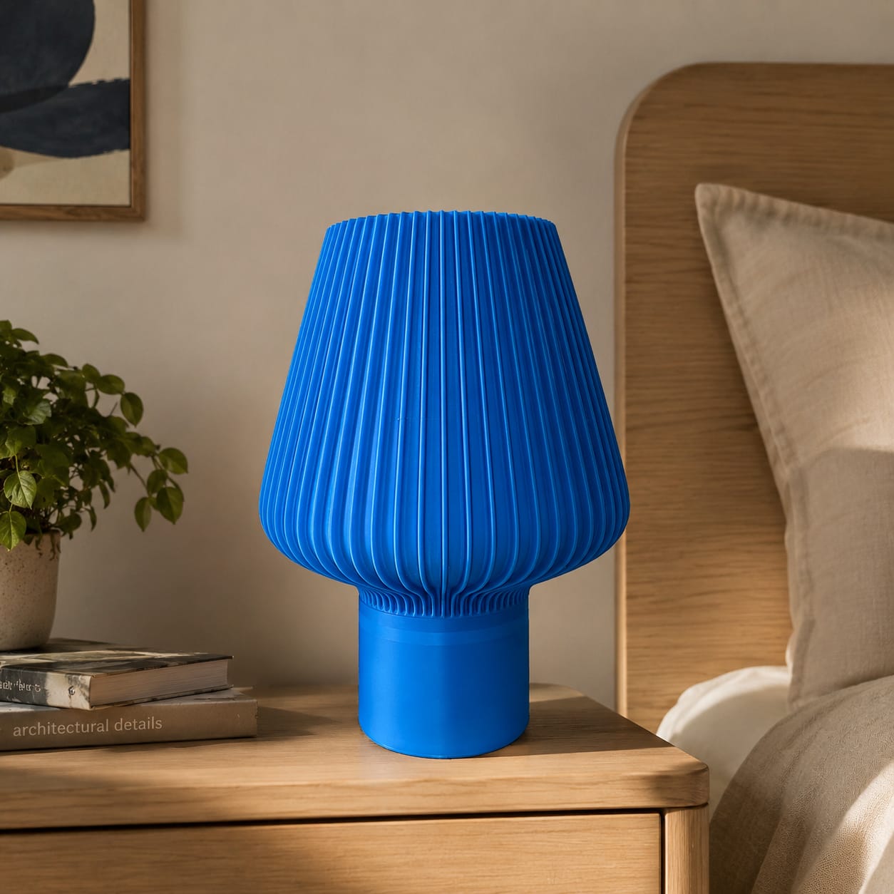 Aurora Pleated Table Lamp – 3D Printed Designer Lamp with Custom Color Combinations