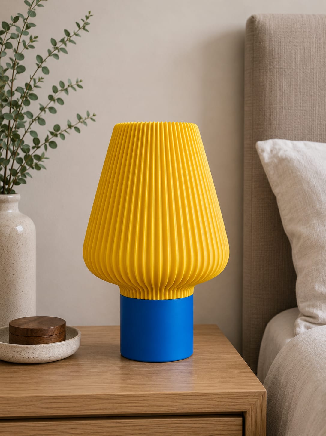Aurora Pleated Table Lamp – 3D Printed Designer Lamp with Custom Color Combinations