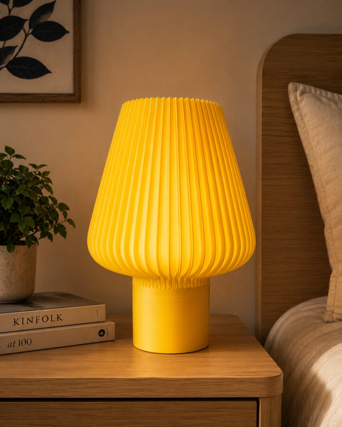 Aurora Pleated Table Lamp – 3D Printed Designer Lamp with Custom Color Combinations