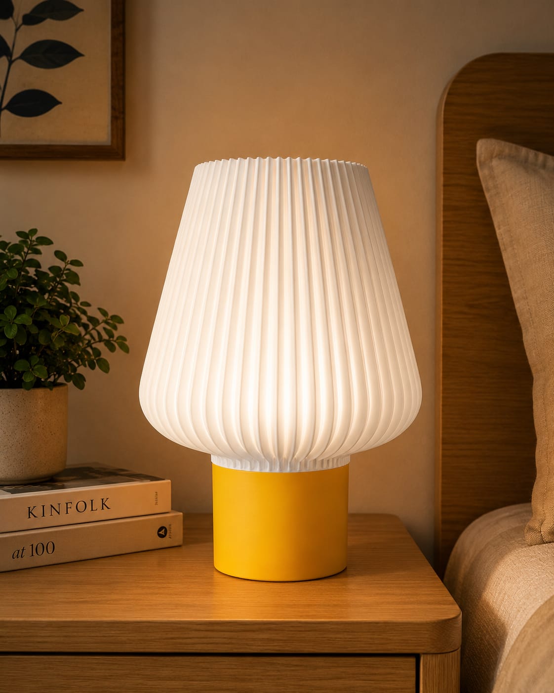 Aurora Pleated Table Lamp – 3D Printed Designer Lamp with Custom Color Combinations