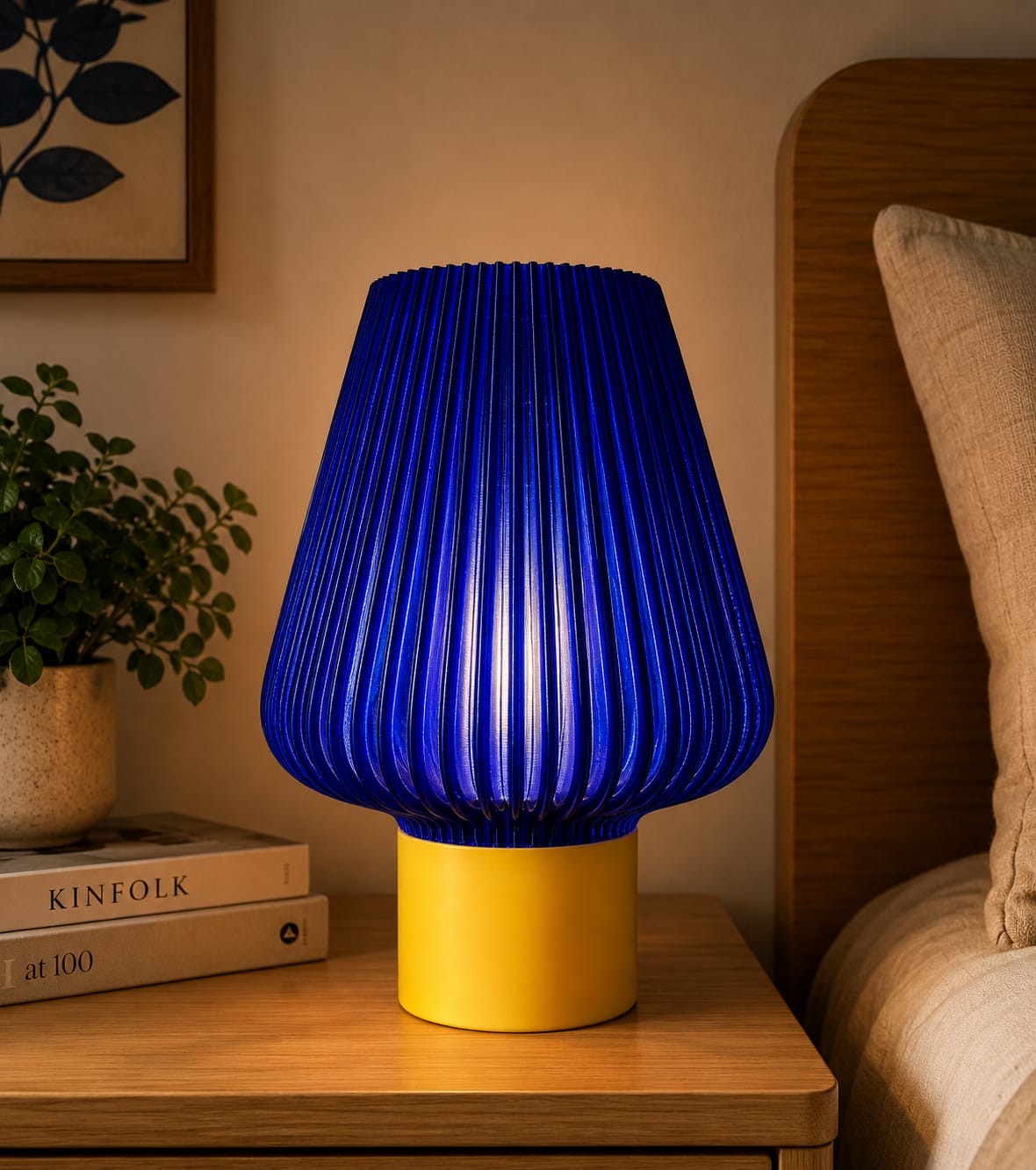 Aurora Pleated Table Lamp – 3D Printed Designer Lamp with Custom Color Combinations