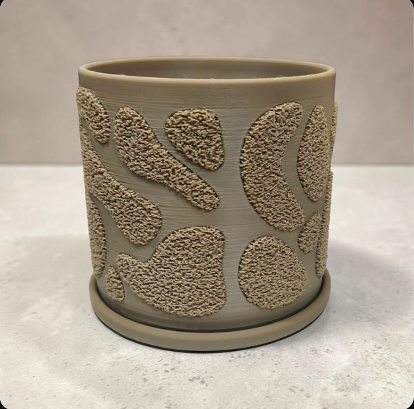 HARSIO Terrapebble Planter – 3.5 Inch Textured Minimal Desk Decor