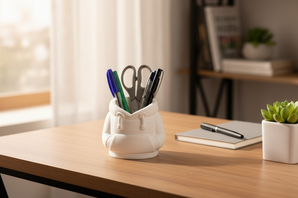 Harsio Hoodie Organizer™ Vase – Cute Desk Buddy (3-in-1 Organizer + Decor)